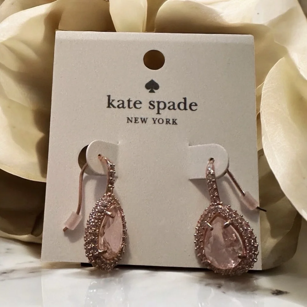 Kate Spade Brilliant‎ Statements Pavé Halo Drop Earrings NEW